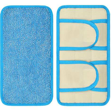 Tête de rechange facile à installer pour balai serpillère - Nettoyage rapide et efficace - Housse en microfibre - 2 pièces