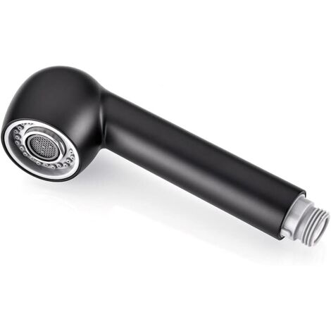 Tête de rechange pour robinet extractible, pommeau de douche de cuisine avec 2 types de jet avec aérateurs de qualité supérieure, tête de douche pour la plupart des modèles 1/2" - Noir-Fei Yu