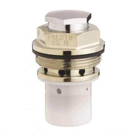 Tête de robinet interchangeable pour lavabo – Déclenchement mécanique au pied – Compatible robinetterie PRESTO SOL 509 – Tête chromée