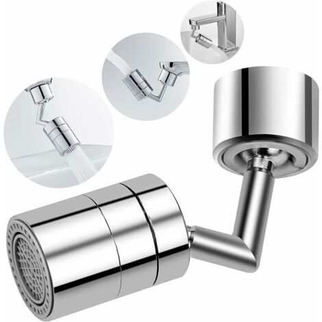 Tete de Robinet Rotative, Filtre de Robinet Anti-éclaboussures Universel Filtres à Eau Sur Robinets Rotative à 720° Tête de Robinet à Bulles de Cuisine,,