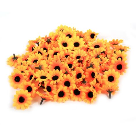 Tête de tournesol artificiel Daisy – Accessoire de déco polyvalent pour mariage, bricolage et composition florale, couleur jaune vif tendance, matière résistante, déco naturelle lumineuse