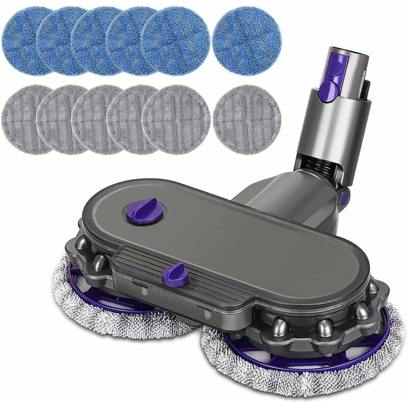 Keyoung - Tête de Vadrouille Electrique pour Dyson V11 V10 V15 V8 V7 Aspirateur, Brosse Lavante Serpillere avec Réservoir D'eau Amovible et 12