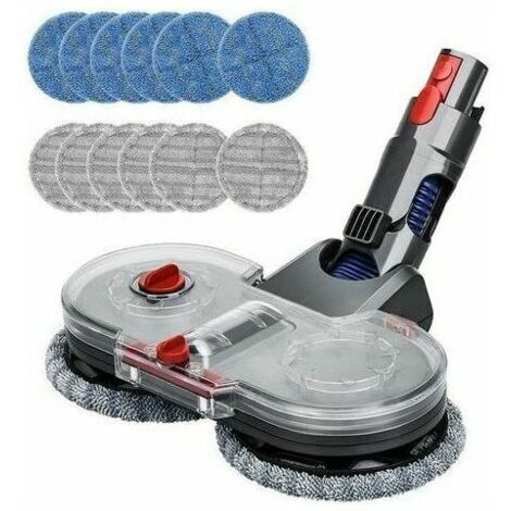 Tête de Vadrouille Electrique pour Dyson V15 V11 V10 V8 V7 Aspirateur avec Réservoir D'eau Amovible, 12 Vadrouille Lavable