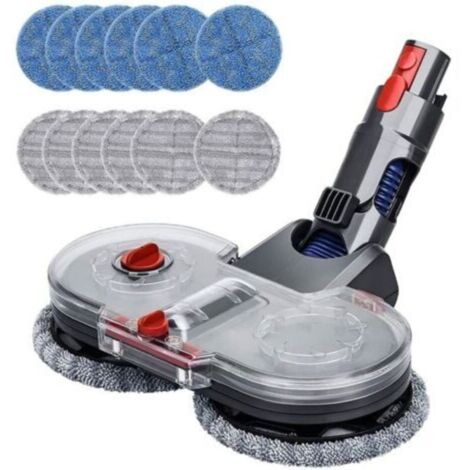 Tête de Vadrouille Electrique pour Dyson V15 V11 V10 V8 V7 Aspirateur avec Réservoir D'eau Amovible, 12 Vadrouille Lavable