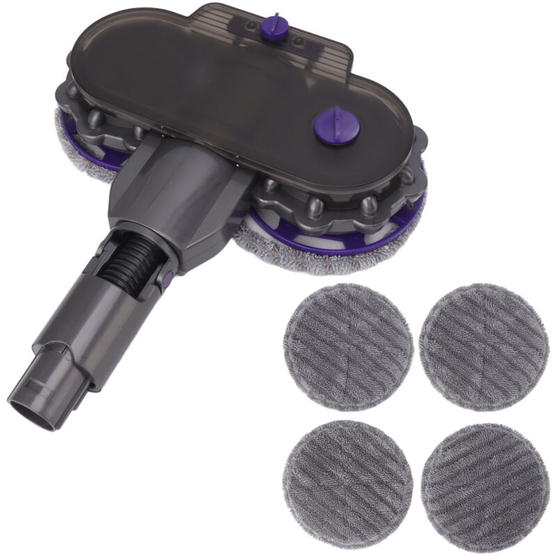 Tête de Vadrouille Electrique pour Dyson V6 DC58 59 62 Aspirateur avec 4 Vadrouille Lavable