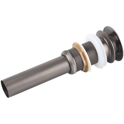 Tête de vidage pop-up sans trop-plein pour lavabo de salle de bains, matériau brass, taille G1 1/4", finition ORB, 1 unité.