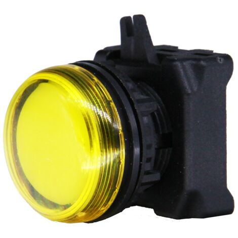 Tête de voyant lumineux Jaune, dia. découpe 22.5mm, IP65, type de montage: Montage panneau ( Prix pour 1 )