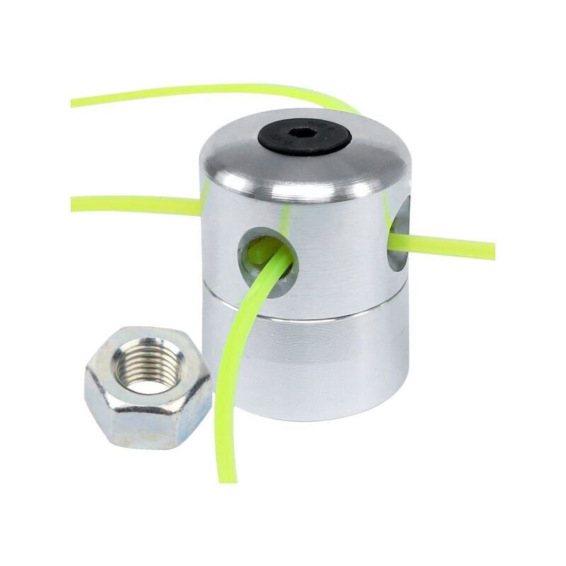 Tête débroussailleuse 2 brins alu universelle + écrou 10 x 1.25 mm