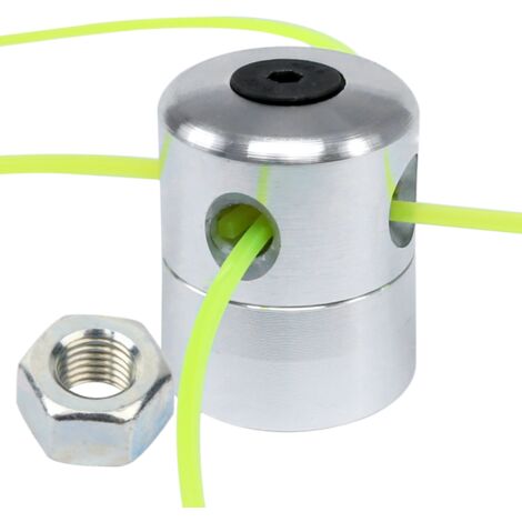 Tête débroussailleuse 2 brins alu universelle + écrou 10 x 1.25 mm