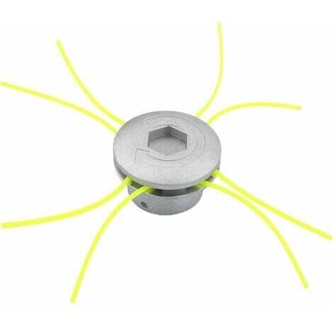 Tete Debroussailleuse Universelle, Tete Debroussailleuse 4 Fils, Aluminium Tete Fil Débroussailleuse Accessoire de Débroussailleuse pour Tondeuse à Gazon, 72 x 44.5 mm