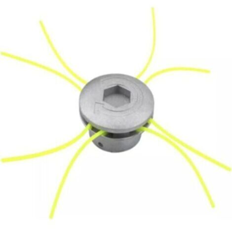 Tete Debroussailleuse Universelle, Tete Debroussailleuse 4 Fils, Aluminium Tete Fil Débroussailleuse Accessoire de Débroussailleuse pour Tondeuse à Gazon, 72 x 44.5 mm