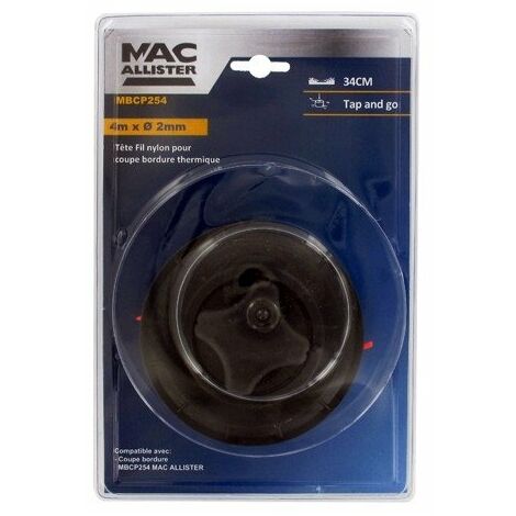 Tête Fil Nylon Pour Coupe Bordure Thermique.pour Modèle Mbcp254 & Autres. Adaptateur Femelle M8 X 125d. Remplace Origine: 123155