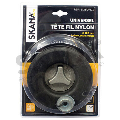 Tête Fil Nylon Universelle à Déroulement Manuel. S'adapte à La Place De La Lame Grâce Aux Coupelles, Livrée Avec Rondelles Et Fi