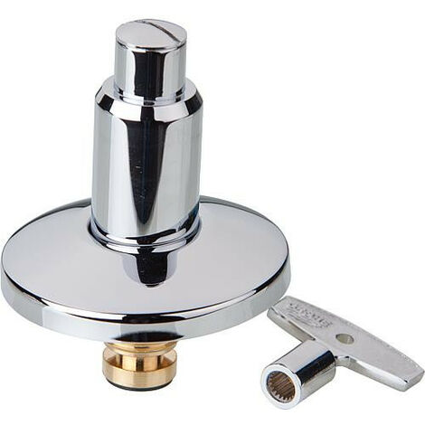 Tete Grohe 1/2" pour vanne encastré avec clé, chromé 11550000