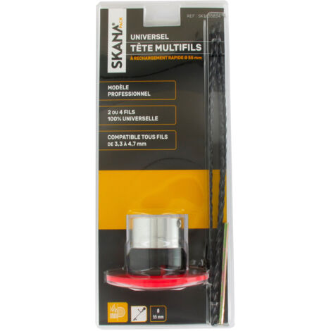 Tête Multifils Alu/résine Double étage. S'adapte à 100% Sur Toutes Les Débroussailleuses à 35 Cc. Pour Alésage De 20 Ou 25,4 Mm