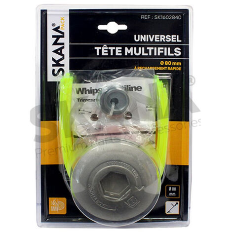 Tête Mutifils Tout Alu à 4 Fils. S'adapte à 100 % Sur Toutes Les Débroussailleuses à 35 Cc. Pour Alésage De 20 Et 25,4 Mm. Livr