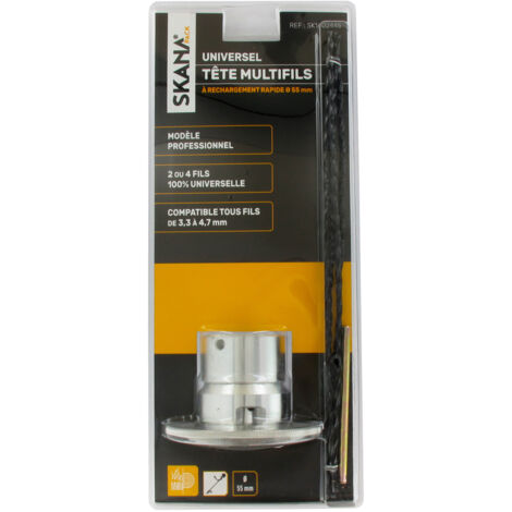 Tête Mutifils Tout Alu Double étage. S'adapte à 100 % Sur Toutes Les Débroussailleuses à 35 Cc. Pour Alésage De 20 Et 25,4 Mm.