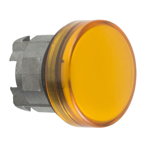 tête - pour voyant à culot ba9s - orange - cabochon lisse - schneider zb4bv05