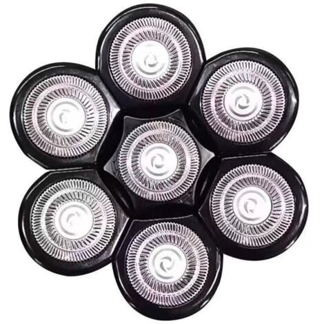 Tête Rasoir 7 têtes faciles à Installer，Rasoir électrique Flottant Barbe Tondeuse à Cheveux
