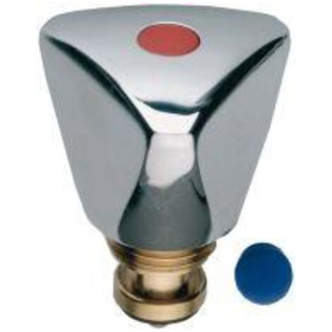 Tete robinet sanitaire bleu-rouge 1/2"