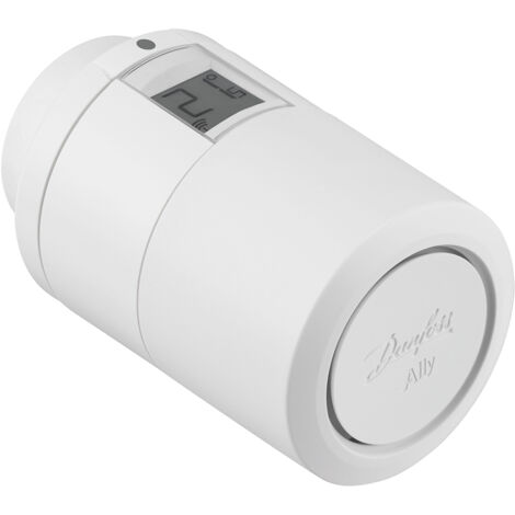Danfoss – Tête thermostatique électronique avec adaptateur RA et M30x1,5 – Plage de température 5-35 °C – Norme Zigbee – Écran LCD rétroéclairé
