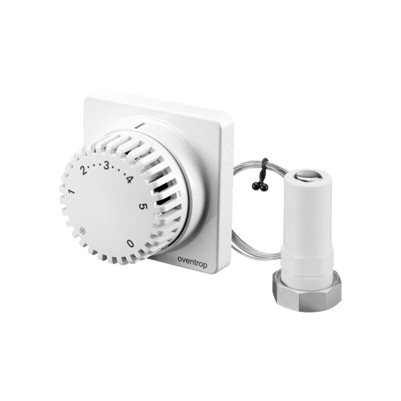 Tête de thermostat Uni fh, réglage à distance 1012295 7-28 degrés c, avec réglage du zéro et réglage à distance, tube capillaire 2 m - Oventrop