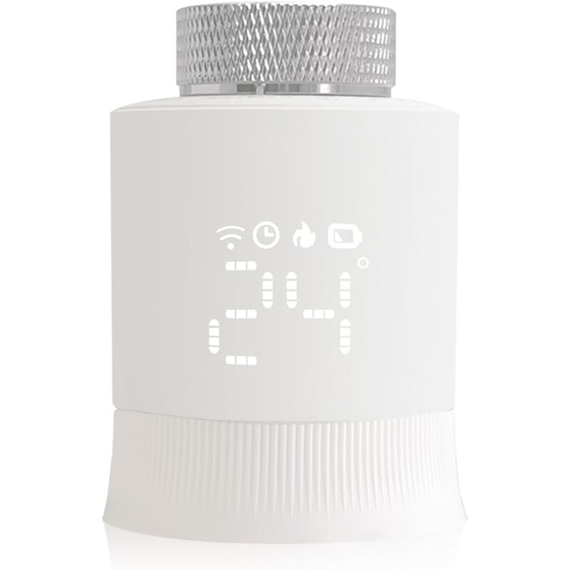 Tête Thermostatique Radiateur Applicable Zigbee Intelligente, Vanne Thermostatique Connectée Programmable, Thermostat Connecté Radiateur Electrique