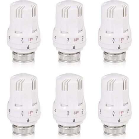 Tête Thermostatique Radiateur M30 X 1 5 Vanne Thermostatique 6 Pièces pour Bureau et Maison