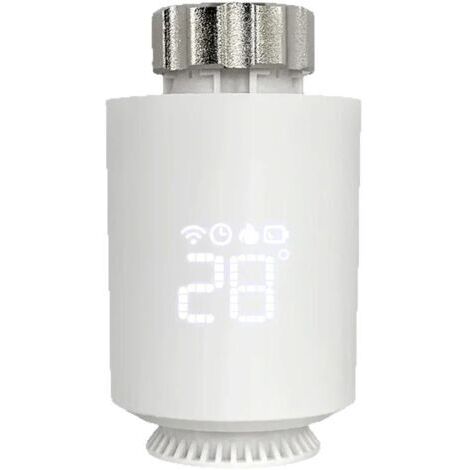 Tête Thermostatique Radiateur , Vanne Thermostatique Connectée Programmable, Thermostat Radiateur Compatible avec Alexa, Smart Life APP Contrôle, Tuya Zigbee Gateway Requis