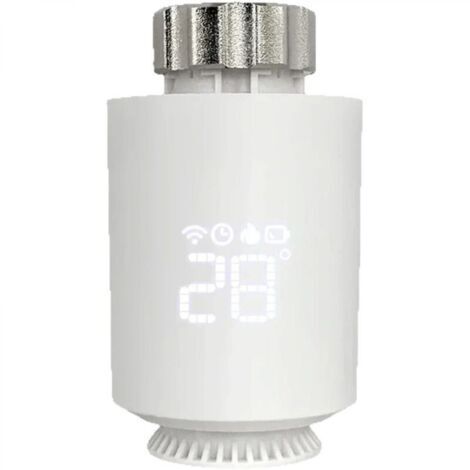 Tête Thermostatique Radiateur , Vanne Thermostatique Connectée Programmable, Thermostat Radiateur Compatible avec Alexa, Smart Life APP Contrôle, Tuya Zigbee Gateway Requis