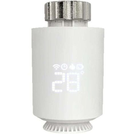 Tête Thermostatique Radiateur , Vanne Thermostatique Connectée Programmable, Thermostat Radiateur Compatible avec Alexa, Smart Life APP Contrôle, Tuya Zigbee Gateway Requis