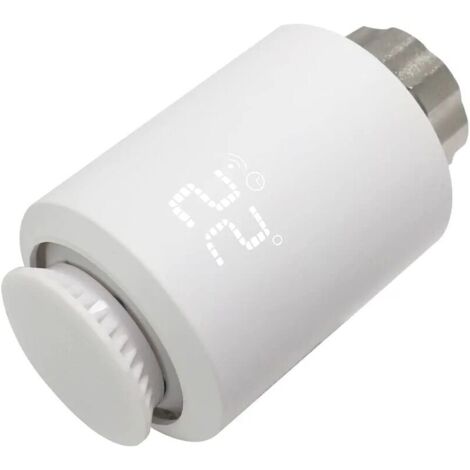 Tête Thermostatique Radiateur Zigbee, Intelligent Vanne Thermostatique Connectée Programmable Extensible Thermostat Radiateur Numérique Alexa Google Home Smart Life/Tuya App
