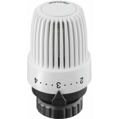 Tête thermostatique S standard M30x1,5 – Plage de réglage 6°C à 28°C – Élément liquide pour réglage précis – Livré avec 2 écoclips – Heimeier