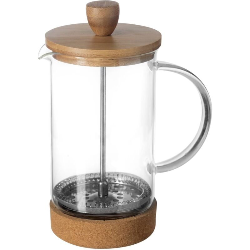 Secret De Gourmet - Cafetière 60 cl en verre et bambou - Transparent - d 9 cm - Livraison gratuite