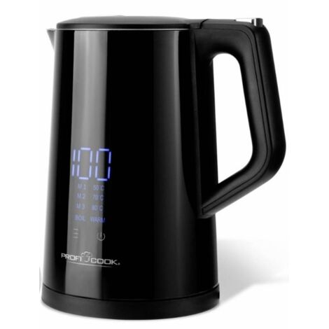 Tetera Elettrica ProfiCook PC-WKS 1243, 1,7 L, 2200 W, Nero