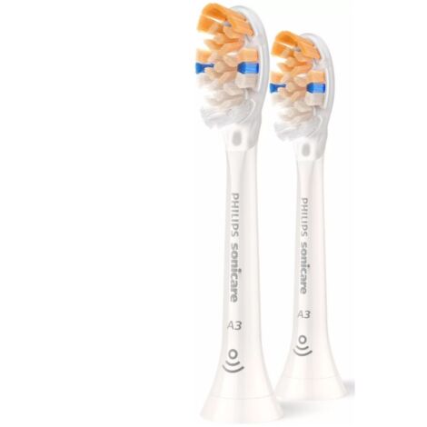 Têtes de brosse à dents sonique Philips Sonicare A3 Premium tout-en-un HX9092/87, blanches