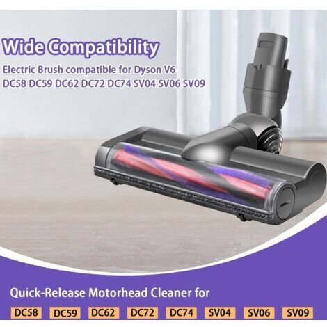Têtes de brosse motorisées pour aspirateurs Dyson V6 DC58 DC59 DC62 DC72 D74 SV04 SV06 SV09  accessoires pour aspirateurs Dyson V6 DC58 DC59 DC62 DC72 D74.