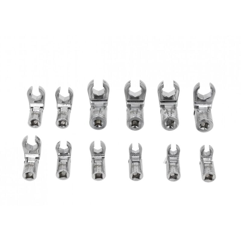 Kroftools - Tetes de cles a fourche articulees a tuyauter crowfoot - 12 pieces