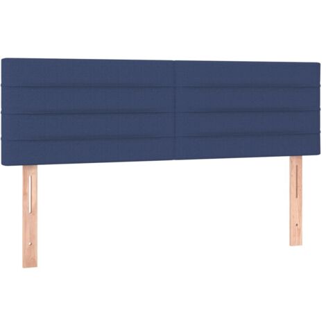 Têtes de lit Bleu 144x5x78/88 cm Tissu