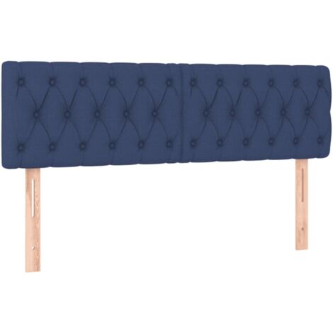 Têtes de lit Bleu 144x7x78/88 cm Tissu