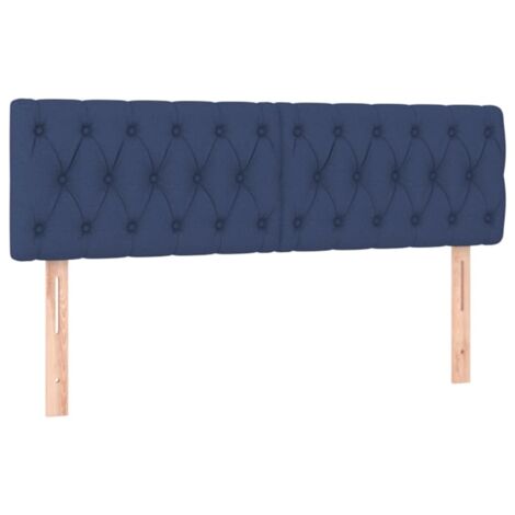Têtes de lit Bleu 160x7x78/88 cm Tissu