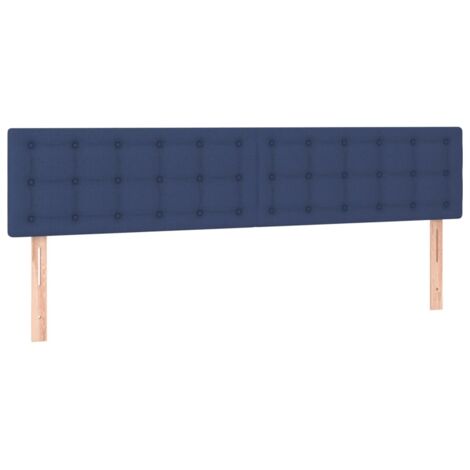 Têtes de lit Bleu 200x5x78/88 cm Tissu