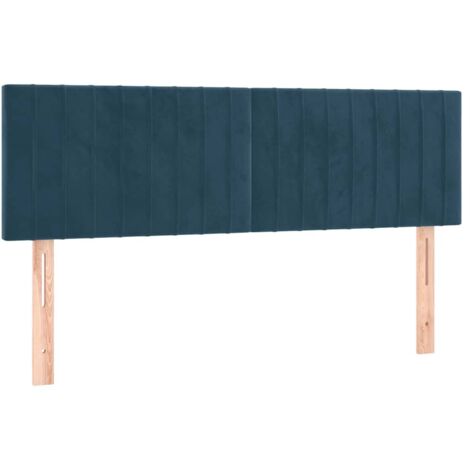 Têtes de lit Bleu foncé 144 x 5 x 78/88 cm Velours