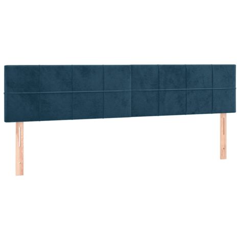 Têtes de lit Bleu foncé 160 x 5 x 78/88 cm Velours