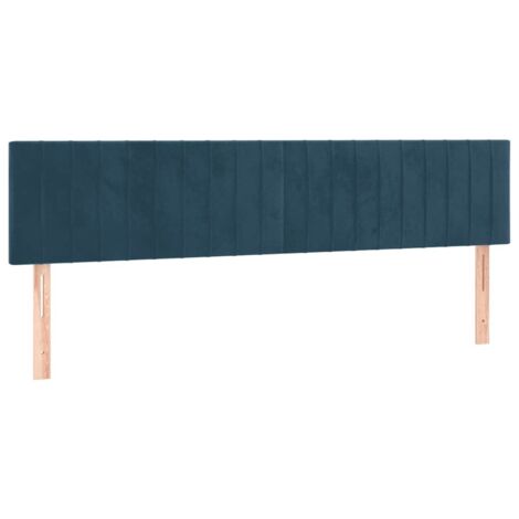 Têtes de lit Bleu foncé 160 x 5 x 78/88 cm Velours