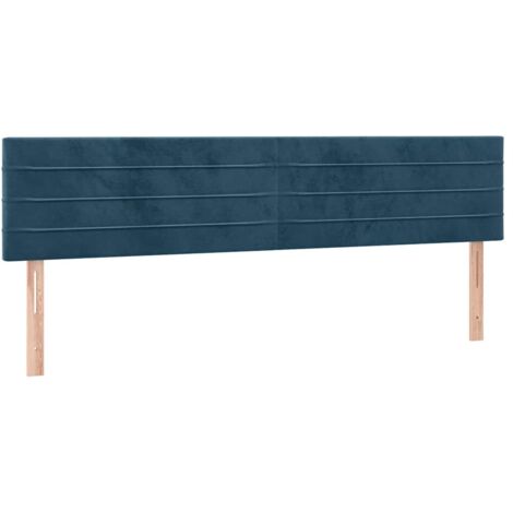 Têtes de lit Bleu foncé 180 x 5 x 78/88 cm Velours