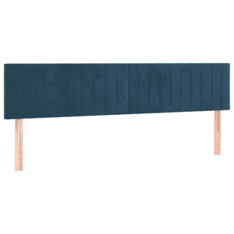 Têtes de lit Bleu foncé 200 x 5 x 78/88 cm Velours