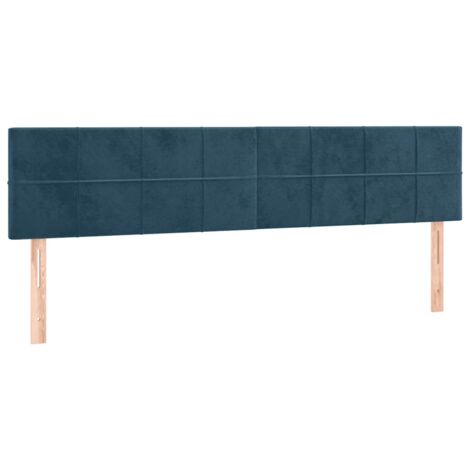 Têtes de lit Bleu foncé 200 x 5 x 78/88 cm Velours
