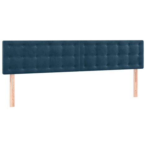 Têtes de lit Bleu foncé 200 x 5 x 78/88 cm Velours