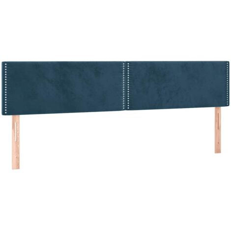 Têtes de lit Bleu foncé 200 x 5 x 78/88 cm Velours